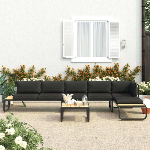 Lounge sitzgruppe alu wpc eck - lounge,
